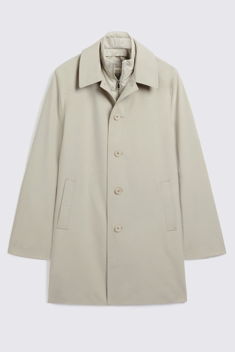 Stone Raincoat With Removable Insert 